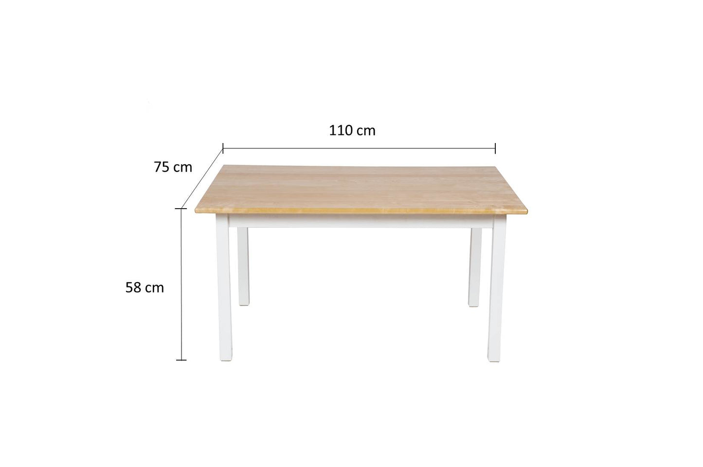 Kindertisch 'Der Echthölzerne', 110x75 cm, Birke Massiv