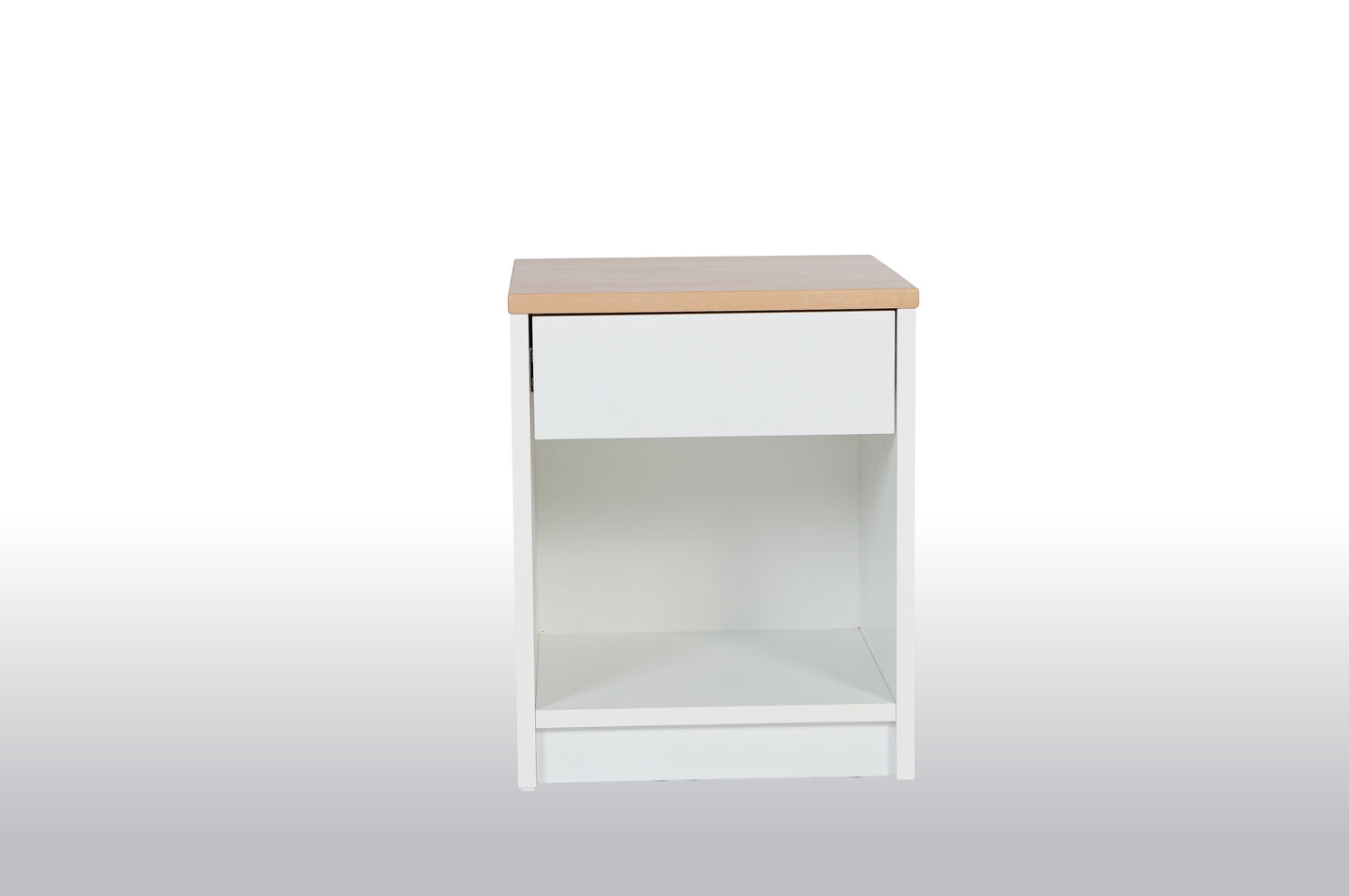 Nachttisch, Nachtschrank, Beistelltisch, Nachtkommode mit Schublade Weiß Matt