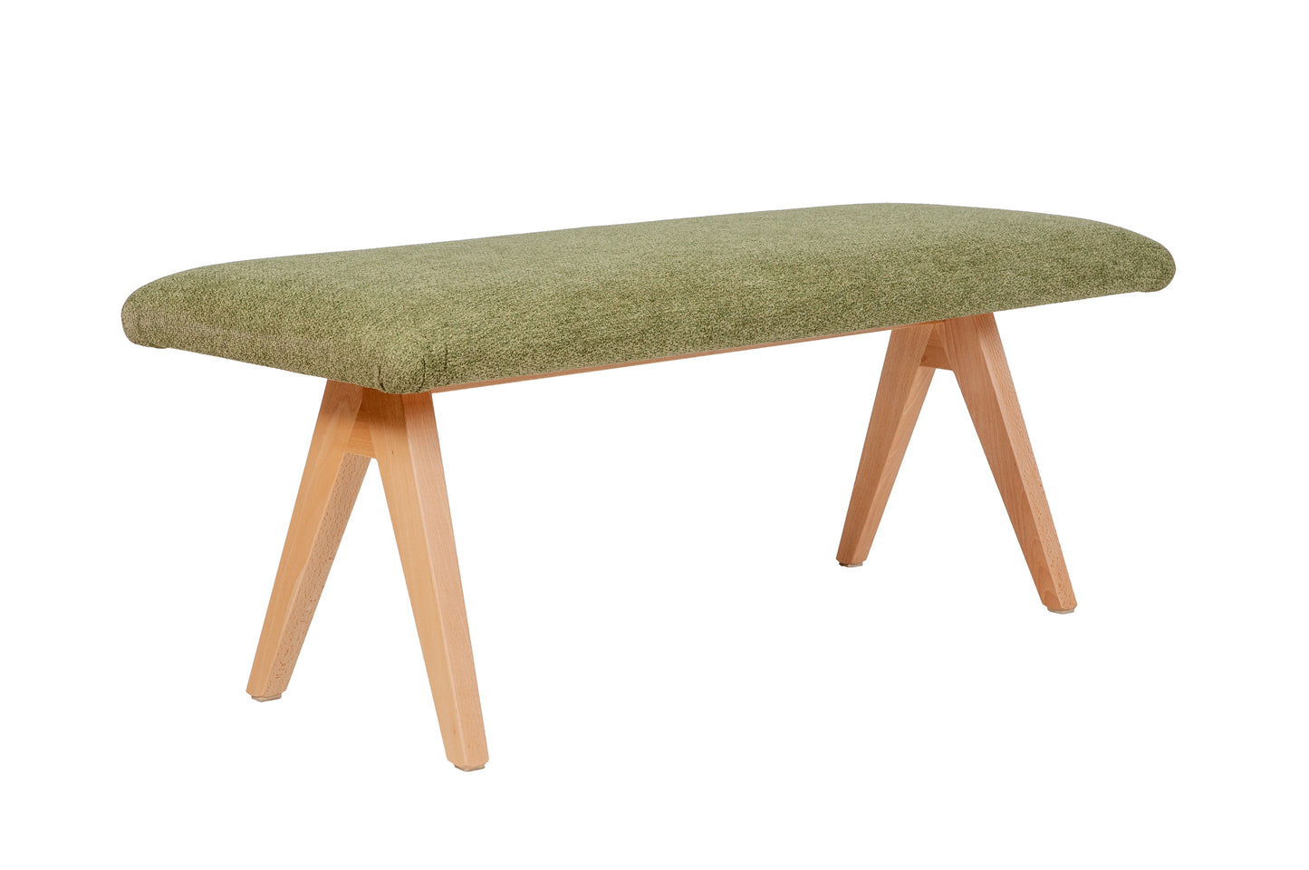 Sitzbank 'Die Natürliche', 125cm, Stoff Grün