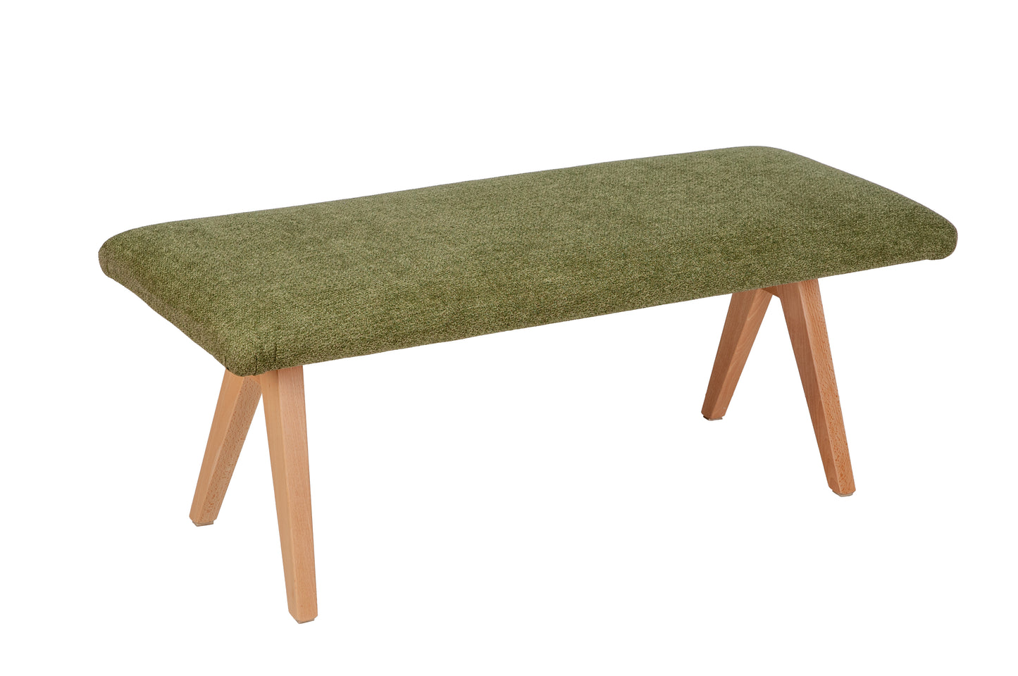 Sitzbank 'Die Natürliche', 125cm, Stoff Grün