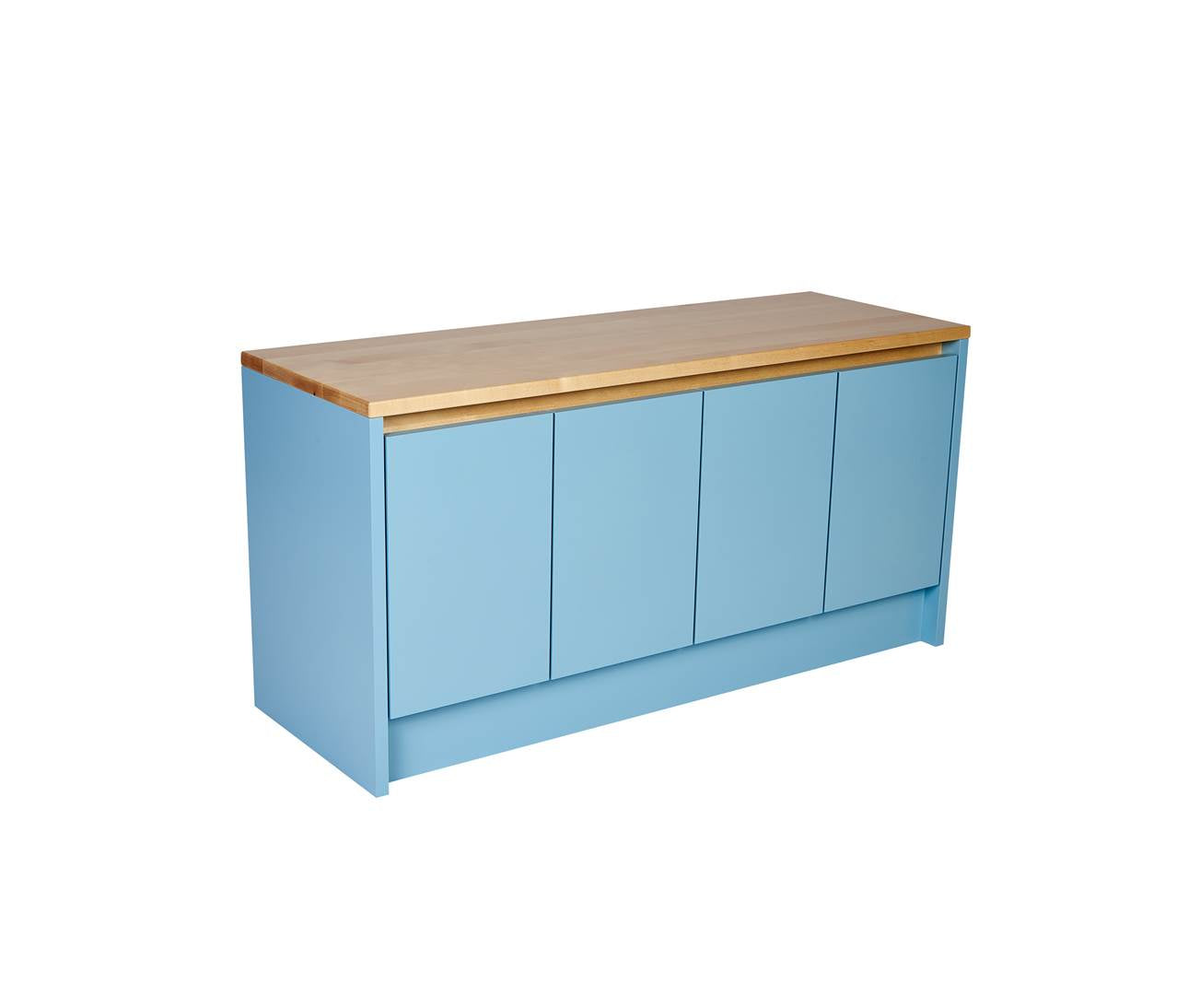 Schuhbank, Garderobenbank, Schuhregal, Schuhschrank mit 4 Türen Blau P – kundler-home