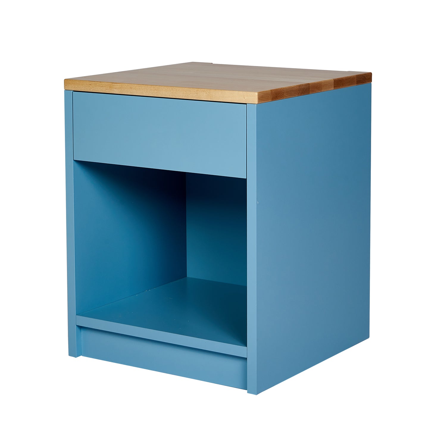 Nachttisch, Nachtschrank, Beistelltisch, Nachtkommode mit Schublade Blau Pastell