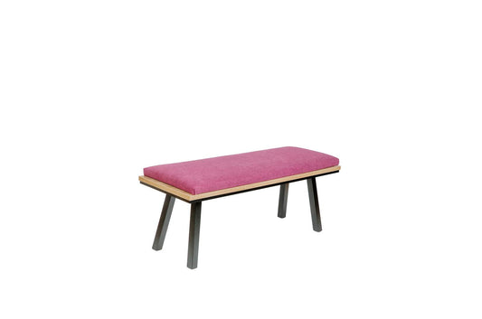 Sitzbank 'Die Elegante', 125cm, Stoff Bordeaux