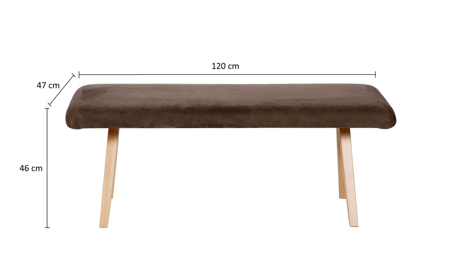 Sitzbank 'Die Natürliche', 125cm, Stoff Sand