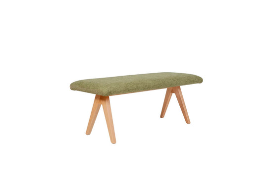 Sitzbank 'Die Natürliche', 125cm, Stoff Grün
