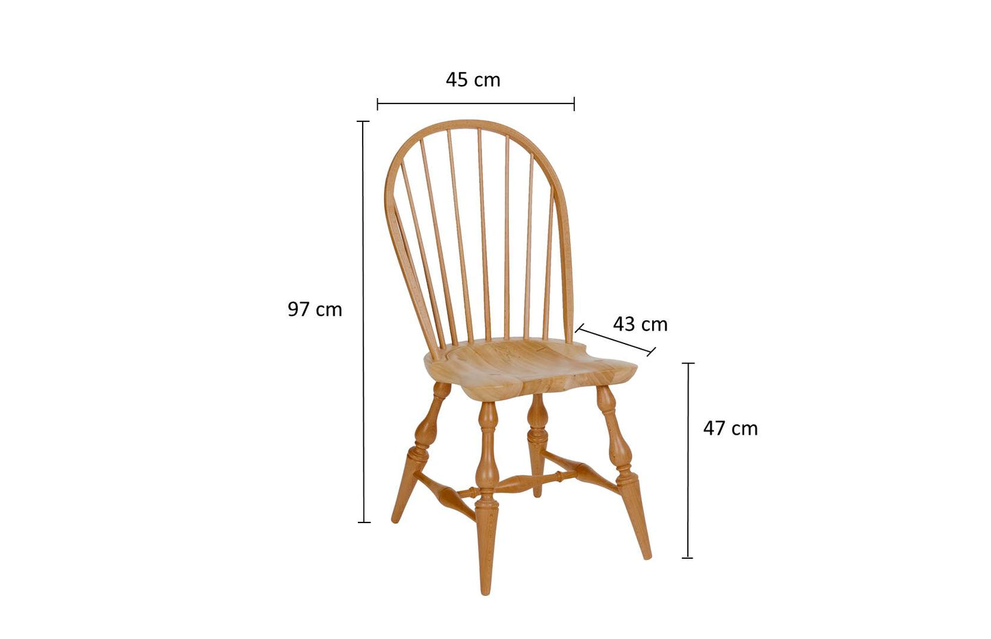 Stuhl 'Der Weltenbummler', aus Massivholz, 2er Set