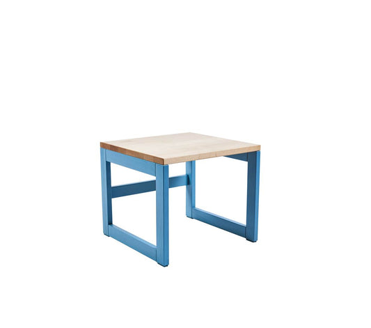 Kinderhocker 'Der Josef', Birke Echtholz, L37cm, Pastell Blau