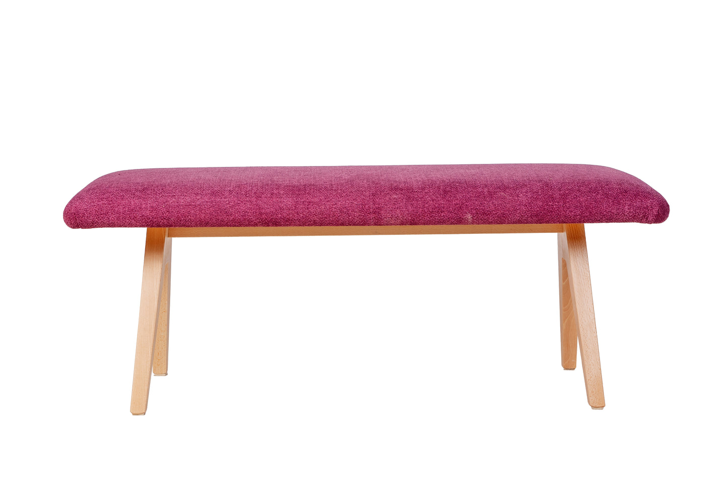 Sitzbank 'Die Natürliche', 125cm, Stoff Bordeaux