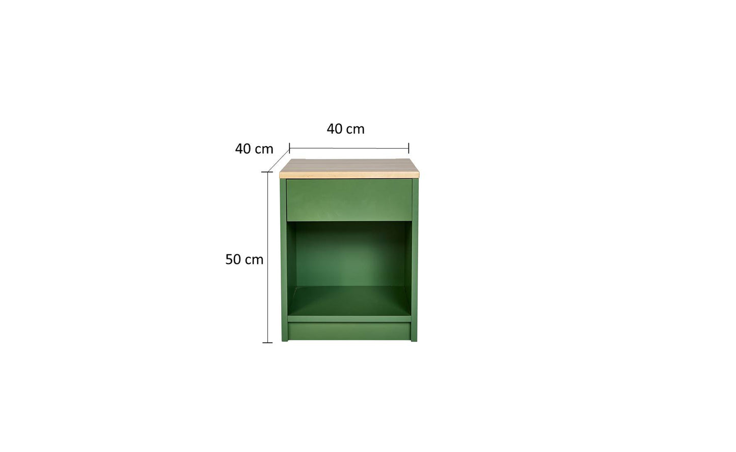 Nachttisch, Nachtschrank, Beistelltisch, Nachtkommode mit Schublade Matcha Grün