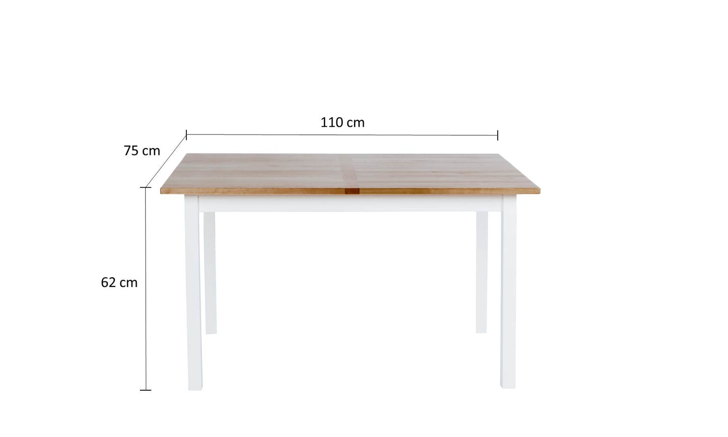 Esstisch 'Der Echthölzerne', 4-Fuß Tisch, Birke Massivholz, 110x75 cm