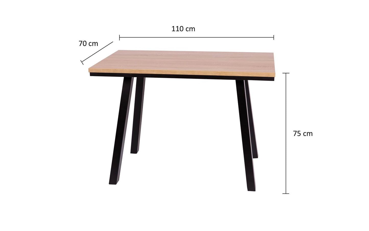 Esstisch 'Der Elegante', 4-Fuß Tisch, Füße Massivholz, 110x70 cm