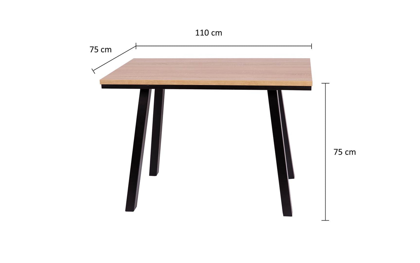 Esstisch 'Der Elegante', 4-Fuß Tisch, Füße Massivholz, 110x75 cm