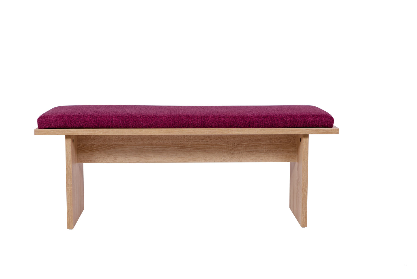 Sitzbank 'Die Stilvolle', 125cm, Stoff Bordeaux