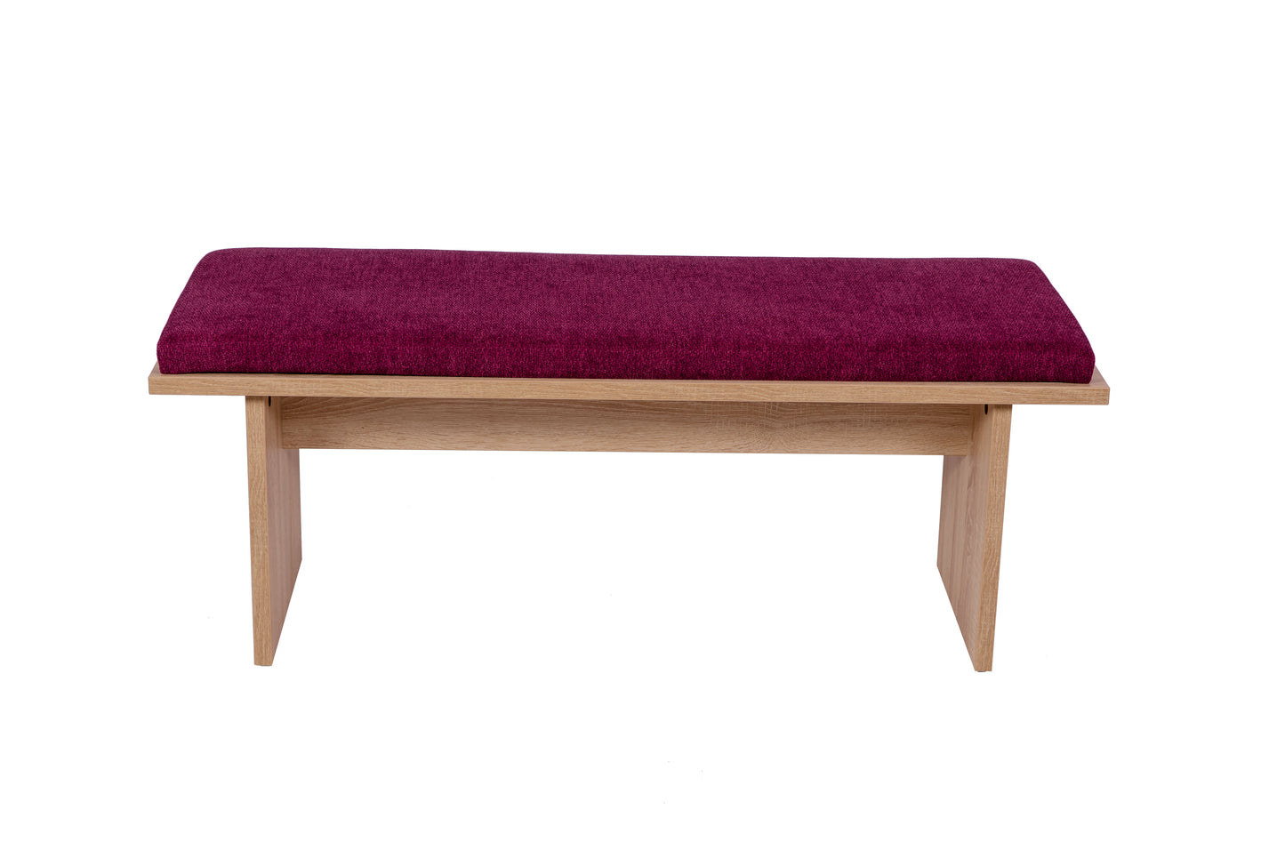 Sitzbank 'Die Stilvolle', 125cm, Stoff Bordeaux