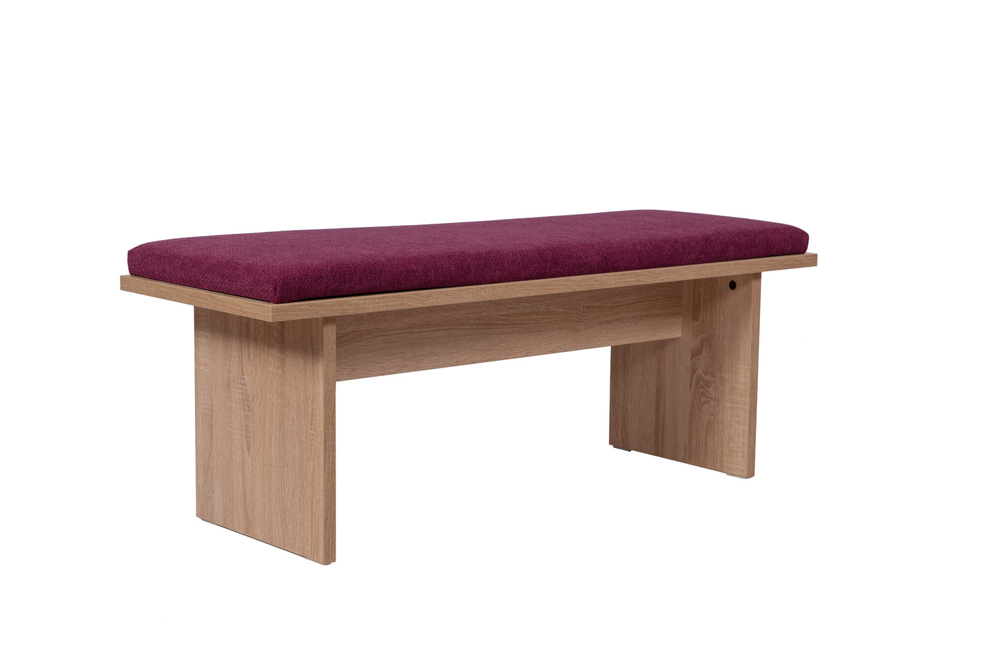 Sitzbank 'Die Stilvolle', 125cm, Stoff Bordeaux