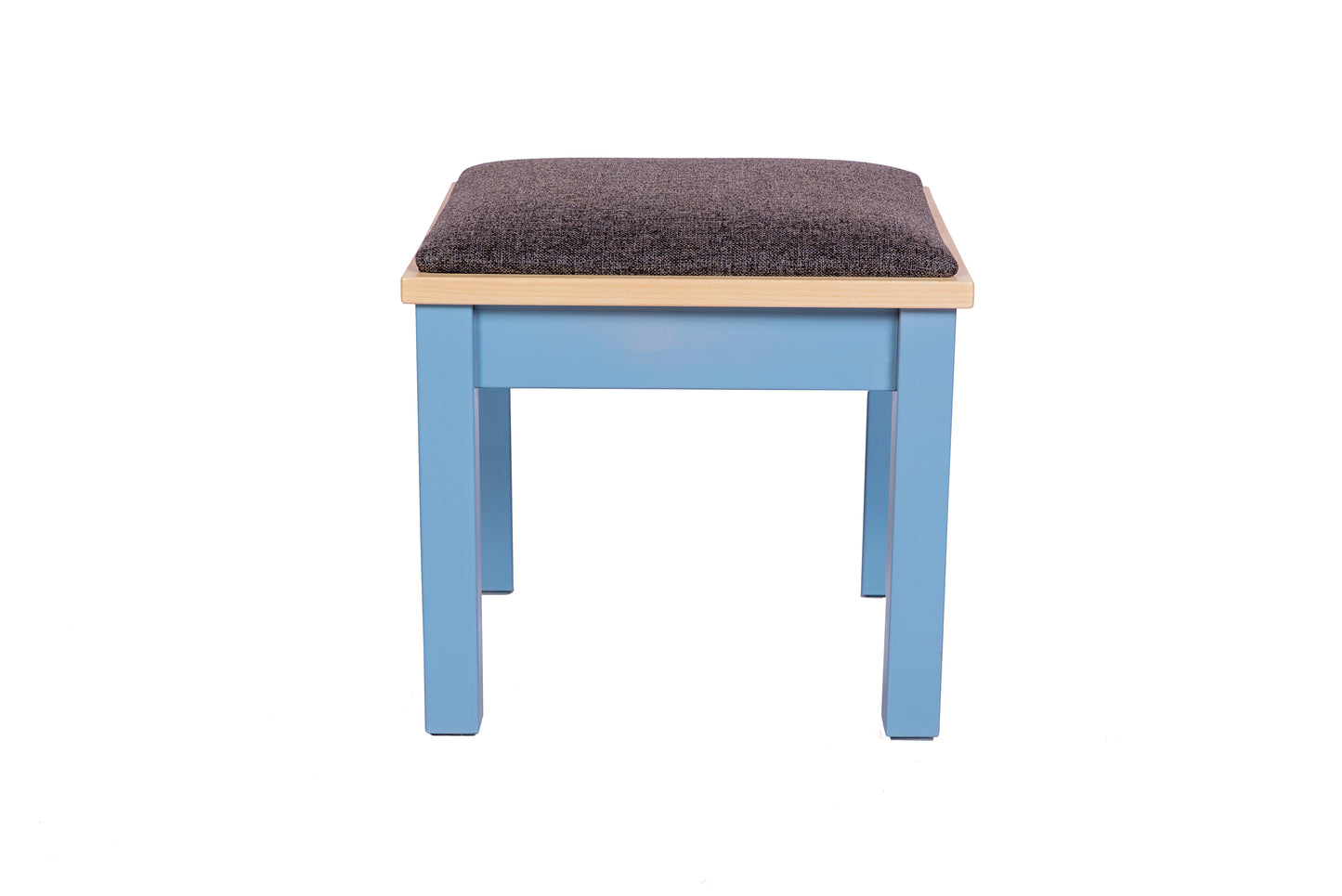 Kinderhocker 'Der Oskar', Birke Echtholz, L37cm, Pastell Blau