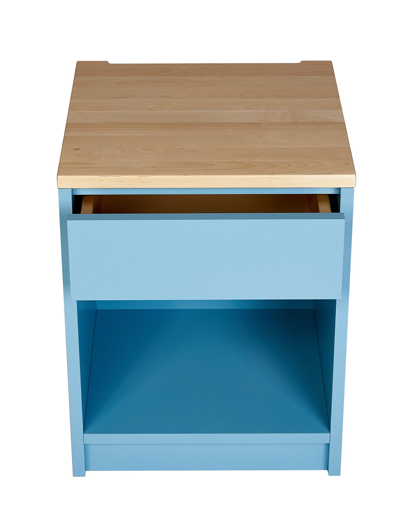 Nachttisch, Nachtschrank, Beistelltisch, Nachtkommode mit Schublade Blau Pastell